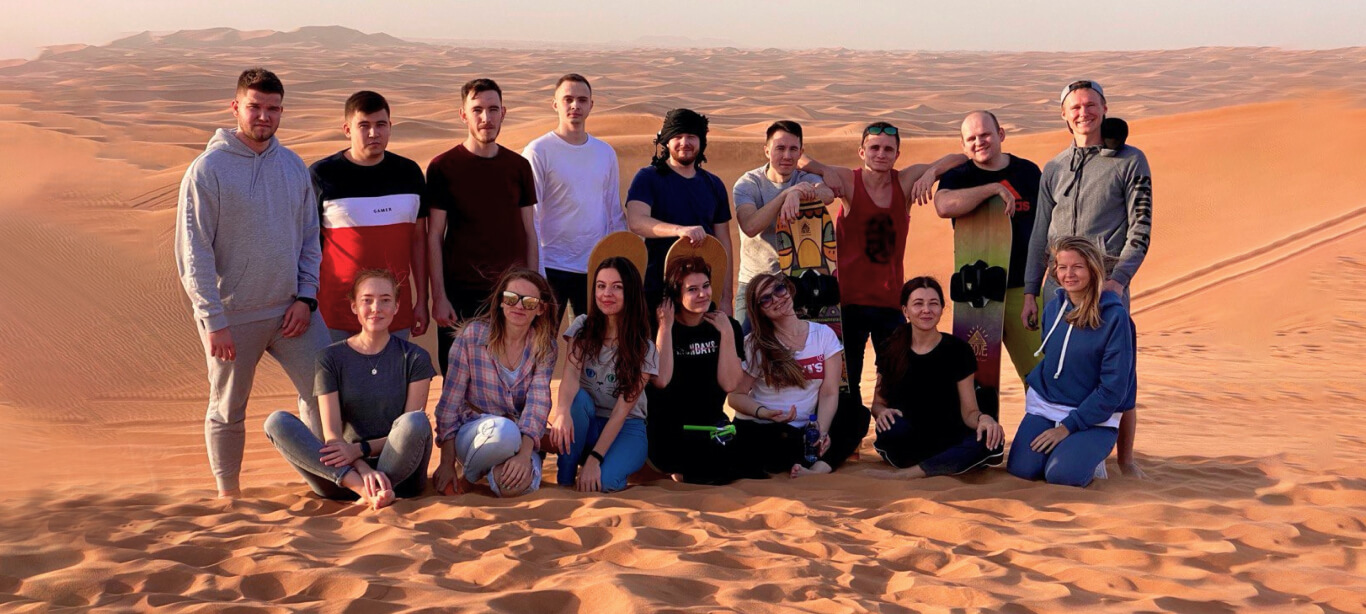 people in the desert